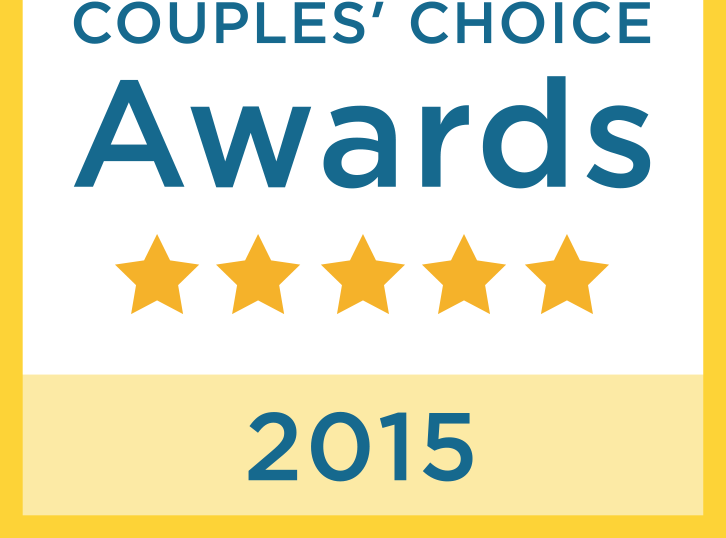 Couples’ Choice Awards 2015 emblem with five gold stars for this wedding venue and reception hall in Beaver Dam, WI.